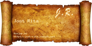Jost Rita névjegykártya